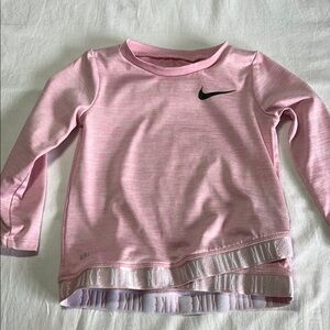 18M Nike Pink Long Sleeve Dri-Fit Tee with Crew Neck